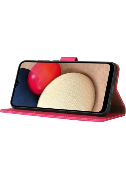 Cüzdan Stand Tasarımı Samsung Galaxy A02S (166.5X75.9X9.2MM) Için Cüzdan Disle Deri Telefon Kılıfı (Yurt Dışından)
