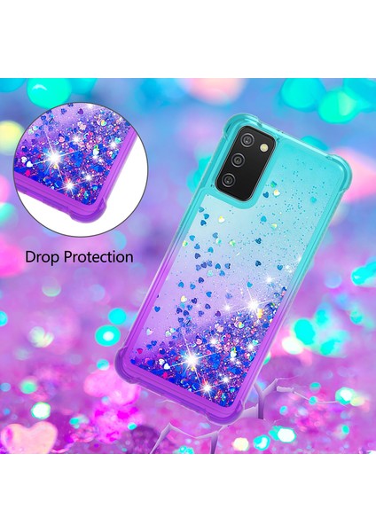Samsung Galaxy A02S (164.2X75.9X9.1MM)/GALAXY A02S (166.5X75.9X9.2MM) Için Şok Geçirmez Gradyan ve Tpu Kabuğu -Baby Mavi/mor (Yurt Dışından) indirimleri