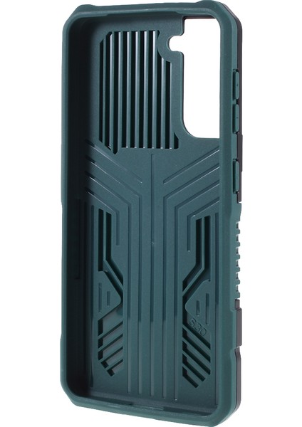 Samsung Galaxy S21 Için Kickstand+Dahili Manyetik Metal Sac ile Plastik+Tpu+Metal Hibrit Koruyucu Kılıf (Yurt Dışından)