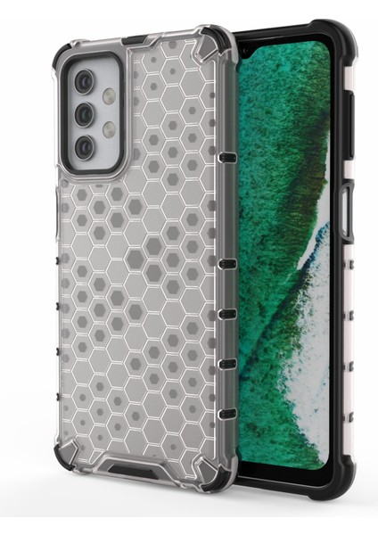 Samsung Galaxy A32 5g Petek Deseni Şok Geçirmez Tpu+Pc Combo Case-Grey (Yurt Dışından)