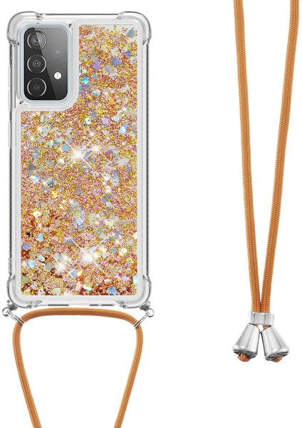 Tpu Quicksand Tasarım Telefon Koruyucu Kabuk Kapağı Samsung Galaxy A52 4G/5G/A52S 5g-Brown Için Asılı Kayış (Yurt Dışından) fiyatları