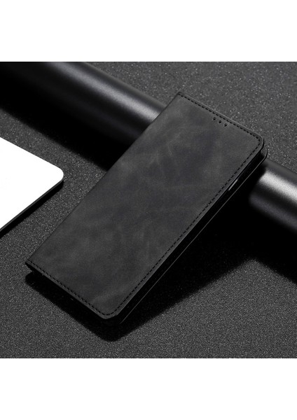 Samsung Galaxy A32 5g Kart Tutucu Tasarım Telefon Kabuk-Black Için Cilt Touch Hissed Hisset Otomatik Absorbed Deri Kapak (Yurt Dışından)