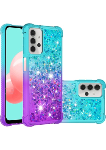 Samsung Galaxy A32 5G/M32 5g-Baby Mavi/mor Için Şok Geçirmez Gradyan ve Tpu Kabuğu (Yurt Dışından)