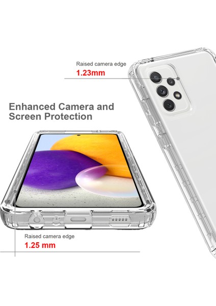 Samsung Galaxy A72 4g/5g-Transparent Için Iyi Korunmuş 2'si 1 Arada Pc+Tpu Gradient Renk Tasarım Telefon Kılıfı (Yurt Dışından) fiyatları