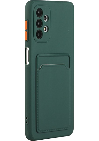 Samsung Galaxy A52 4G/5G/A52S 5g-Dark Green Için Kart Tutucu Kapağı ile Iyi Korumalı Yumuşak Tpu Telefon Kılıfı (Yurt Dışından) fırsatları