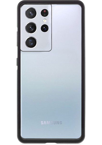 Samsung Galaxy S21 Ultra 5g-Black Için Çift Yan Temperlenmiş Cam Telefon Kılıflı Manyetik Kilit Kurulum Metal Çerçeve (Yurt Dışından) fiyatları