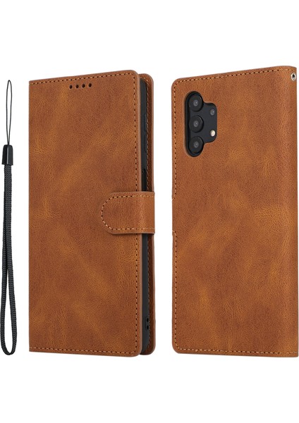 Anti-Drop Fantasy Klasik Deri Kılıf Telefon Stand Samsung Galaxy A32 4g (Ab Versiyonu) -Brown (Yurt Dışından)