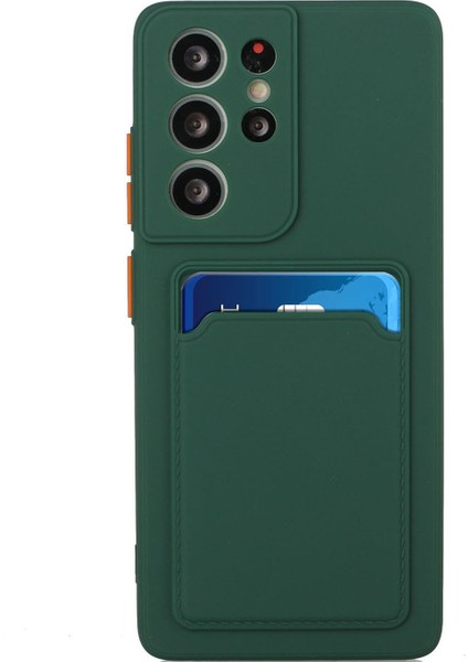 Samsung Galaxy S22 Ultra 5g Yumuşak Tpu Için Kart Tutucu-Dark Yeşil ile Kamera Koruma Kapağı (Yurt Dışından) fiyatları