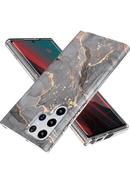 Samsung Galaxy S22 Ultra 5g GW18 Drop Anti-Drop Şık Desen Yumuşak Tpu Imd Telefon Kılıf Durumu Dikkat (Yurt Dışından)