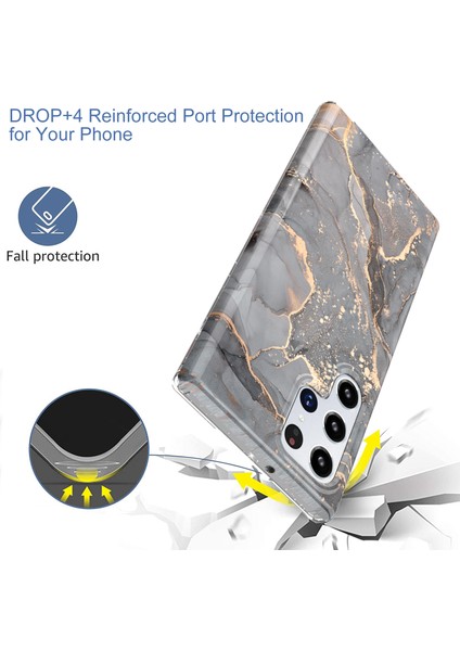 Samsung Galaxy S22 Ultra 5g GW18 Drop Anti-Drop Şık Desen Yumuşak Tpu Imd Telefon Kılıf Durumu Dikkat (Yurt Dışından) fırsatları