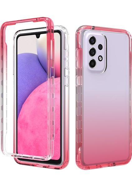 Samsung Galaxy A33 Için 5g Güçlendirilmiş Köşe Şok Emici Telefon Kılıfı Gradyan Renk Tpu+Pc Koruyucu Kapak Sınıfı Kırmızı (Yurt Dışından)