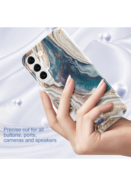 Samsung Galaxy S22 Için 5g GW18 Imd Mermer Desen Bump Kanıtı Pc+Tpu Kasası Koruyucu Telefon Kapak Tarzı A (Yurt Dışından)