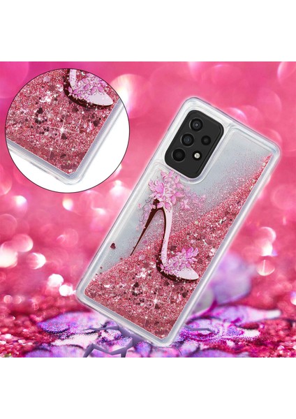 Samsung Galaxy A33 Için 5g Yumuşak Tpu Bling Sıvı Hareketli Hızlı ve Kasa Kabponsu Desen Geri Kapak-Topuklu Ayakkabılar (Yurt Dışından) fırsatları