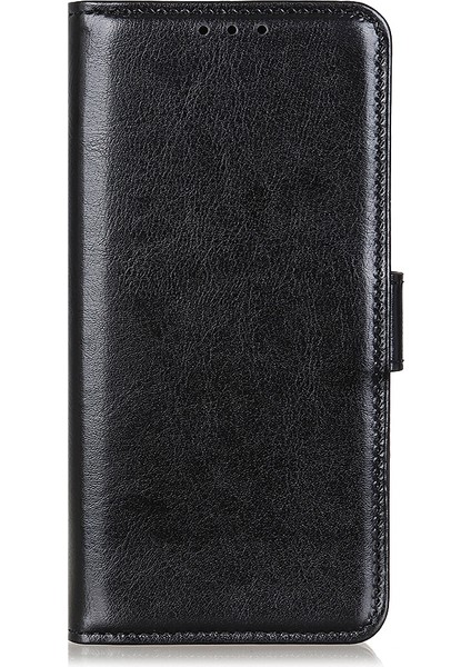 Çılgın At Cüzdan Stand Samsung Galaxy A32 5G/M32 5g-Black Için Deri Telefon Koruyucu Kılıf (Yurt Dışından)