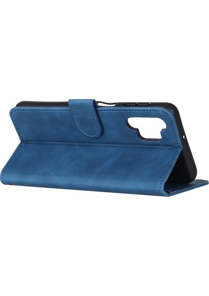 Samsung Galaxy A32 4g Için Khazneh Cüzdan Tasarım Telefon Kılıfı, Retro Style Pu Deri Deri Şok Geçirmez Flip Kapak Stand-Blue (Yurt Dışından)