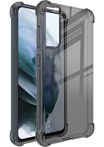 Samsung Galaxy S21 Fe-Transparent Siyah Için Tam Kapsama Şok Geçirmez Esnek Tpu Kasası Kapak+Ekran Koruyucusu (Yurt Dışından)