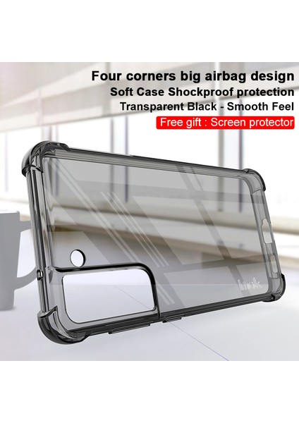 Samsung Galaxy S21 Fe-Transparent Siyah Için Tam Kapsama Şok Geçirmez Esnek Tpu Kasası Kapak+Ekran Koruyucusu (Yurt Dışından) fırsatları