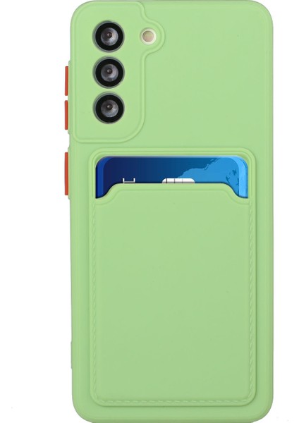 Damla Geçirmez Kart Tutucu Tasarımı Samsung Galaxy S21 Fe-Green Için Esnek Tpu Telefon Kılıfı Kapak (Yurt Dışından)