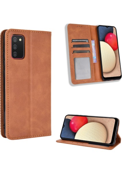 Samsung Galaxy A02S (164.2X75.9X9.1MM) Için Retro Tarzı Otomatik Emici Telefon Kabuğu (Yurt Dışından)