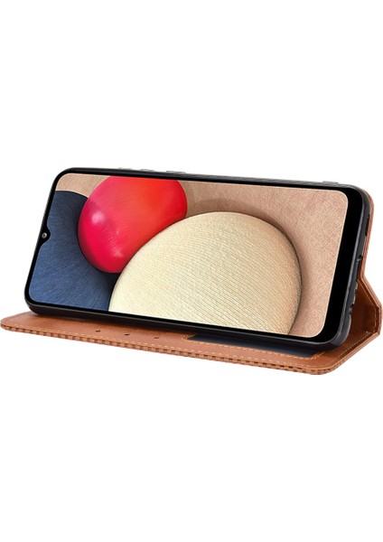 Samsung Galaxy A02S (164.2X75.9X9.1MM) Için Retro Tarzı Otomatik Emici Telefon Kabuğu (Yurt Dışından)