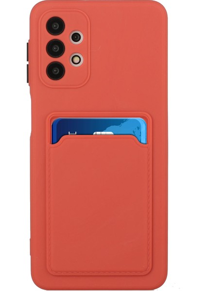 Samsung Galaxy A32 4g-Red Için Kart Tutucu Kapağı ile Damla Dayanıklı Yumuşak Tpu Telefon Kılıfı (Yurt Dışından)