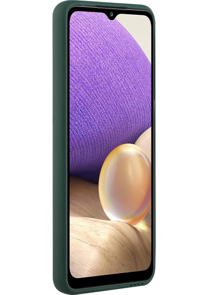 Samsung Galaxy A32 5G/M32 5g-Dark Green Için Kart Sahibi Kapağı ile Iyi Korumalı Esnek Tpu Telefon Kılıfı (Yurt Dışından)