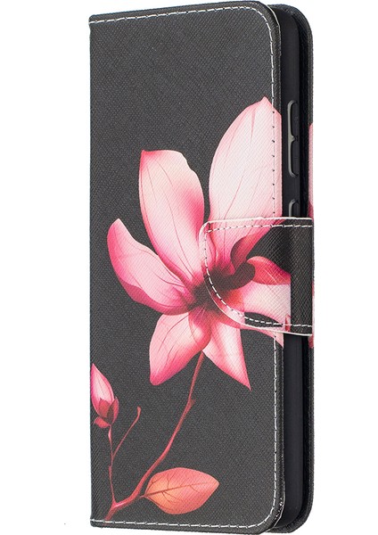 Samsung Galaxy A52 4G/5G/A52S 5g-Kırmızı Çiçekler Için Cüzdan Standı Tasarım Deseni Folyo Folyo Flip Deri Telefon Kabuğu (Yurt Dışından) fiyatları