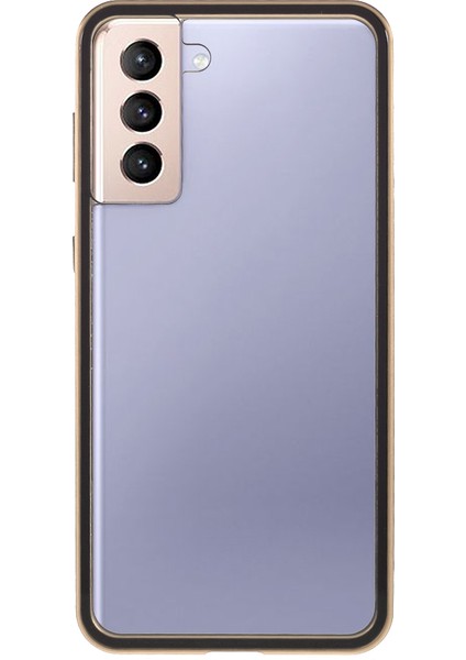 [manyetik Kilit Kurulumu] Samsung Galaxy S21+5G-GOLD Için Çift Side Temperli Cam Telefon Kılıflı Metal Çerçeve (Yurt Dışından)