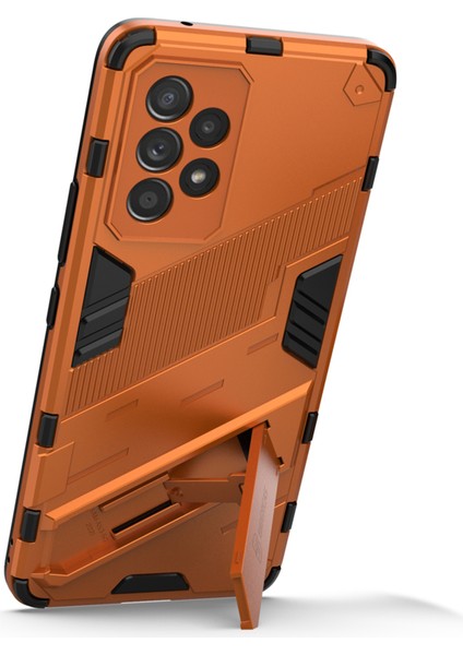 Samsung Galaxy A53 5g-Orange Için Iyi Korunmuş Anti-Drop Eller Serbest Kickstand Tasarımı Tpu+Pc Hibrid Telefon Kılıfı Kapak (Yurt Dışından) modelleri