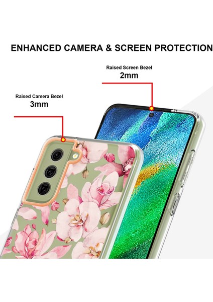 Samsung Galaxy S21 Fe 5g Elektrolatma Imd Iml Cep Telefonu KAPAĞI-HC005 Pink Gardenia Için Çiçek Deseni Tpu Kılıfı (Yurt Dışından) fırsatları
