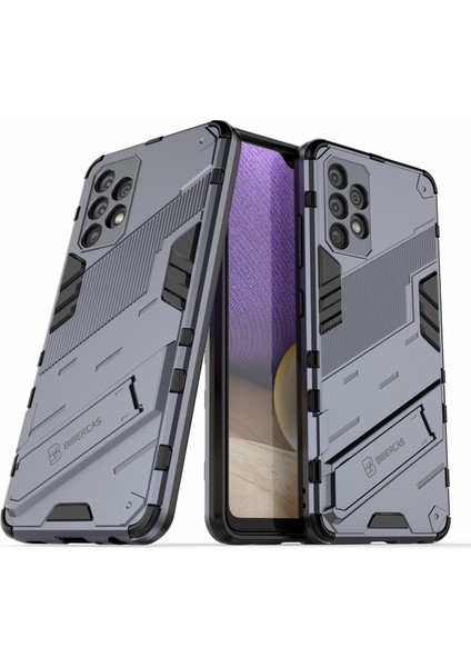 Tam Vücut Ağır Hizmet Hibrit Sert Pc Yumuşak Tpu Samsung Galaxy A32 4g (Ab Versiyonu) Için Katlanır Kickstand ile Şok Geçirmez Koruyucu Kapak (Yurt Dışından)