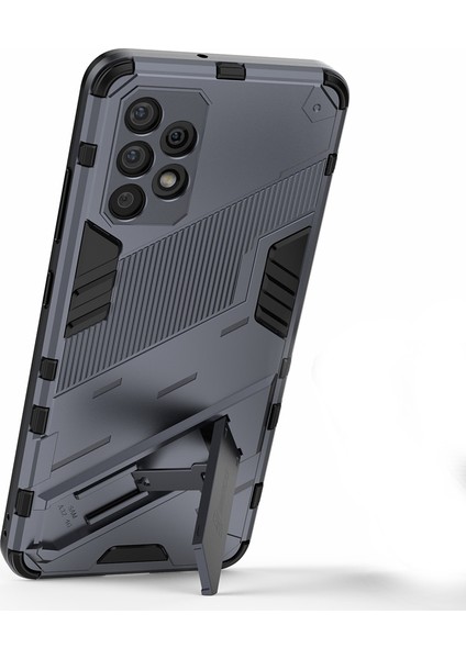 Tam Vücut Ağır Hizmet Hibrit Sert Pc Yumuşak Tpu Samsung Galaxy A32 4g (Ab Versiyonu) Için Katlanır Kickstand ile Şok Geçirmez Koruyucu Kapak (Yurt Dışından)
