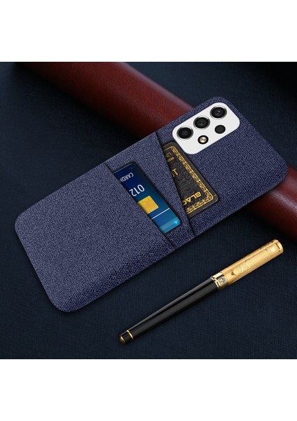 Samsung Galaxy A53 5g Anti-Drop Akıllı Telefon Kılıf Çanta Bezi Doku Çok Fonksiyonlu Çift Kart Yuvaları Bez+Pc Telefon Geri Kapak Blue (Yurt Dışından) indirimleri
