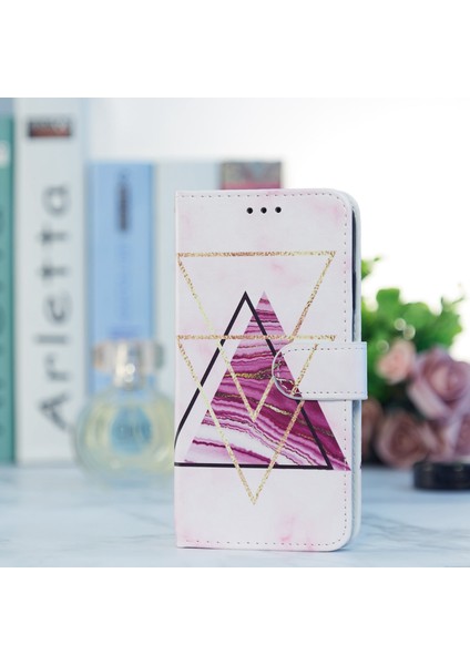 Samsung Galaxy A33 Için 5g Şok Emilim Deseni Pu Deri Deri Cüzdan Stand Folio Kapağı Bilek Kayış-Üçlü-Renkli Mermer (Yurt Dışından) fiyatları