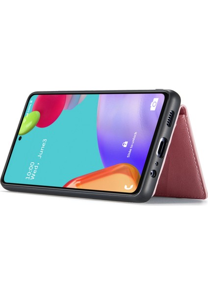 Samsung Galaxy A32 5G/M32 5g Manyetik Cüzdan Telefon Kapağı Çıkarılabilir Deri Kaplamalı Tpu Kickstand Telefon Kılıfı Altın (Yurt Dışından)
