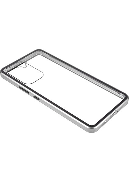 Samsung Galaxy A53 5g Anti-Fall Metal Tamponu+Çift Taraflı Temperli Cam Kabuk 360 Derece Her Şey Dereceli Koruma Manyetik Telefon Kapak Silver (Yurt Dışından) indirimleri