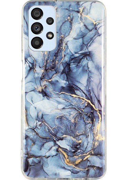Samsung Galaxy A52 4G/A52 5G/A52S 5g Imd Tpu Tpu Tpu Geri Kapak Bırak-Kötü Mermer Desen Kılıf Grey (Yurt Dışından)