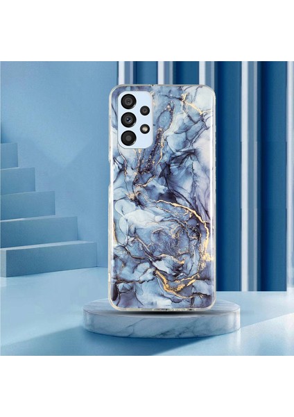 Samsung Galaxy A52 4G/A52 5G/A52S 5g Imd Tpu Tpu Tpu Geri Kapak Bırak-Kötü Mermer Desen Kılıf Grey (Yurt Dışından)