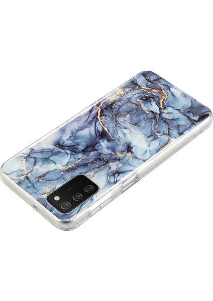 Samsung Galaxy A02S (164.2X75.9X9.1MM) Esnek Tpu Telefon Geri Kapağı Imd Mermer Desen Şok Geçirmez Vaka-Gri (Yurt Dışından)