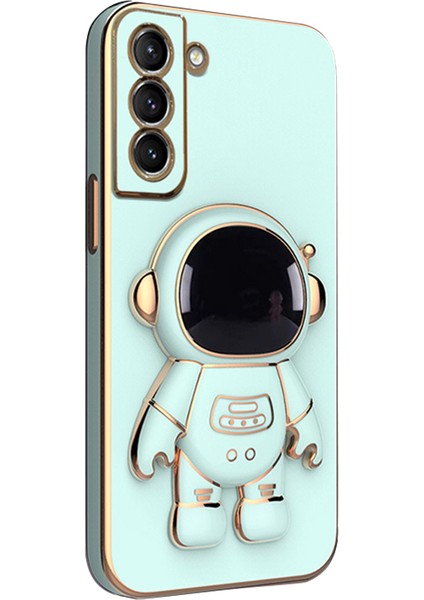 Samsung Galaxy S22 Için 5g Elektrapan Astronot Kickstand Tpu Kılıf Anti-Drop Telefon Kabuk Yeşil (Yurt Dışından)