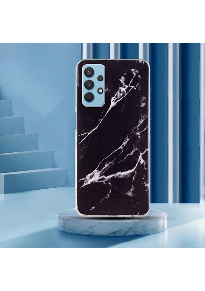 Samsung Galaxy A32 4g (Ab Versiyonu) Imd Mermer Desen Yumuşak Tpu Kapak Damla Geçirmez Ince Telefon Kılıf (Yurt Dışından)
