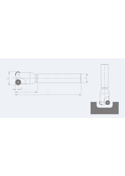 SPRD1204 - S03 D32 D25 L120 Vorgen Parmak Freze Takımı