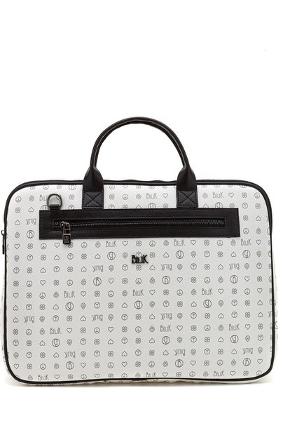 Monogram Beyaz/siyah Unisex Laptop & Evrak Çantası RH09 Business-Mn