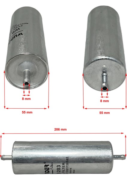 Bmw 3 Serisi E30 (316İ, 318İ, 318İS, 320İ, 325İ, 325İX) Kısa Tip 1986-1994 Yakıt Filtresi