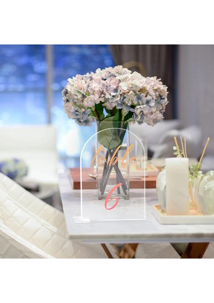 1 Takım 10X15CM 5 Adet/takım Şeffaf Kemer Akrilik Işareti Standı ile Boş Kemerli Yuvarlak Üst Akrilik Levha Dıy Masa Numaraları Düğün Adı Etiketi Yer Kartı (Yurt Dışından) indirimleri