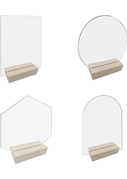 BT055 Düğün Akrilik Masa Burcu Tutucu Ahşap Tabanlı Temizle Düğün Masa Burcu Numarası Yer Kartı Ekran Standı Restoran Otel Için (Yurt Dışından) fiyatları