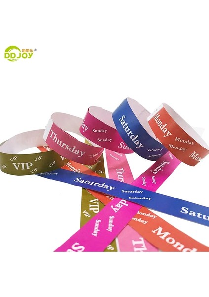 Pembe 25MM 100 Adet Su Geçirmez Tyvek Bilek Bandı, Parti Için Tek Kullanımlık Bilet Tanımlama Bilezikler, Etkinlikler Için Kağıt Bileklikler (Yurt Dışından) fiyatları