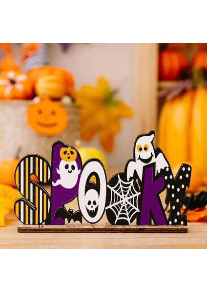 Trick Or Treat Alfabe Ahşap Süsler Cadılar Bayramı Balkabağı Hayalet Ürkütücü Trick Or Treat Cadılar Bayramı Partisi Dekorasyon Ev Ahşap Tabelalar (Yurt Dışından) fiyatları