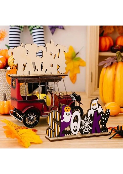 Trick Or Treat Alfabe Ahşap Süsler Cadılar Bayramı Balkabağı Hayalet Ürkütücü Trick Or Treat Cadılar Bayramı Partisi Dekorasyon Ev Ahşap Tabelalar (Yurt Dışından) fırsatları