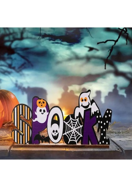 Trick Or Treat Alfabe Ahşap Süsler Cadılar Bayramı Balkabağı Hayalet Ürkütücü Trick Or Treat Cadılar Bayramı Partisi Dekorasyon Ev Ahşap Tabelalar (Yurt Dışından) indirimleri